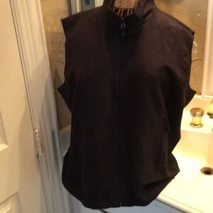 Black faux suede vest size L